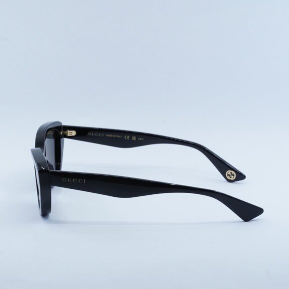 Gucci GG1638S 001 Sunglasses Black Cat Eye Frame, Smoke Lenses main image 6